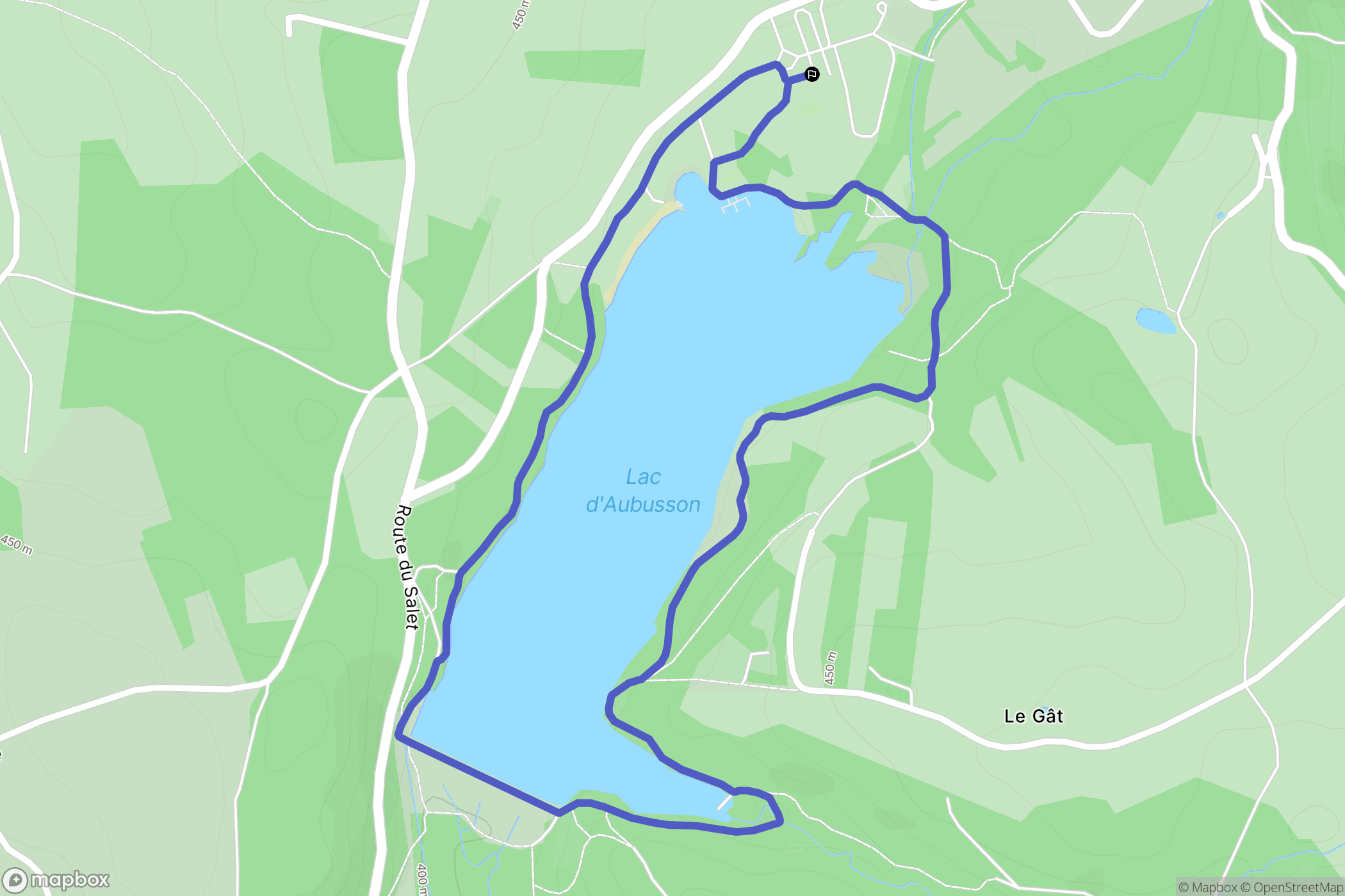Aubusson-d'Auvergne : carte du parcours de randonnée - France