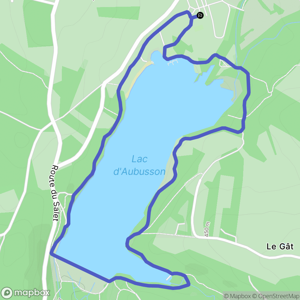 Aubusson-d'Auvergne : carte du parcours de randonnée - France