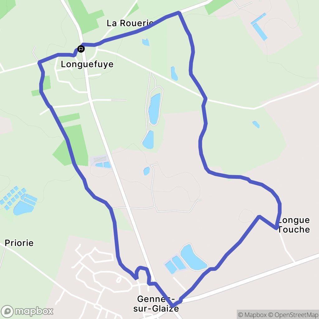 Gennes-Longuefuye : carte du parcours de randonnée - France