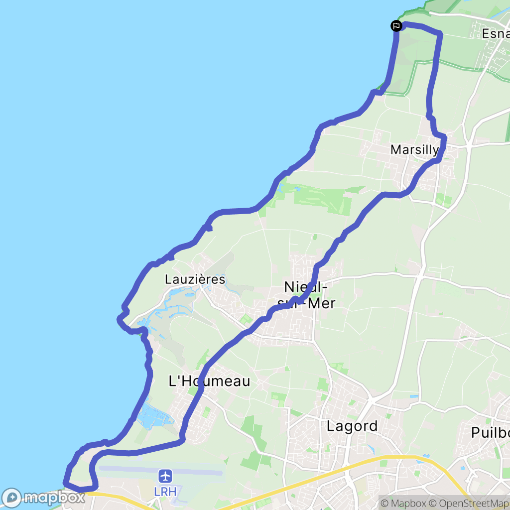 Esnandes : carte du parcours de randonnée - France