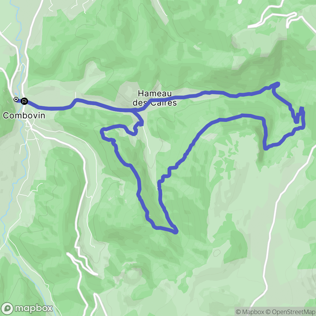 Combovin : carte du parcours de randonnée - France