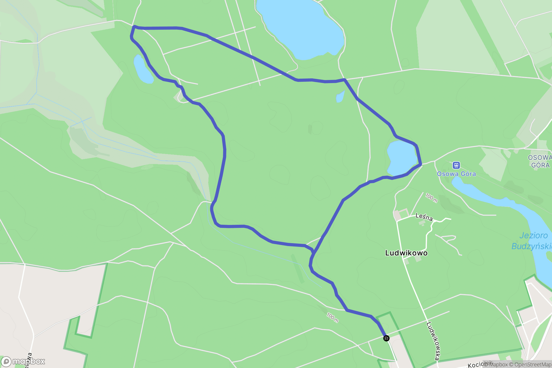 Krosinko: mapa trasy - Poland