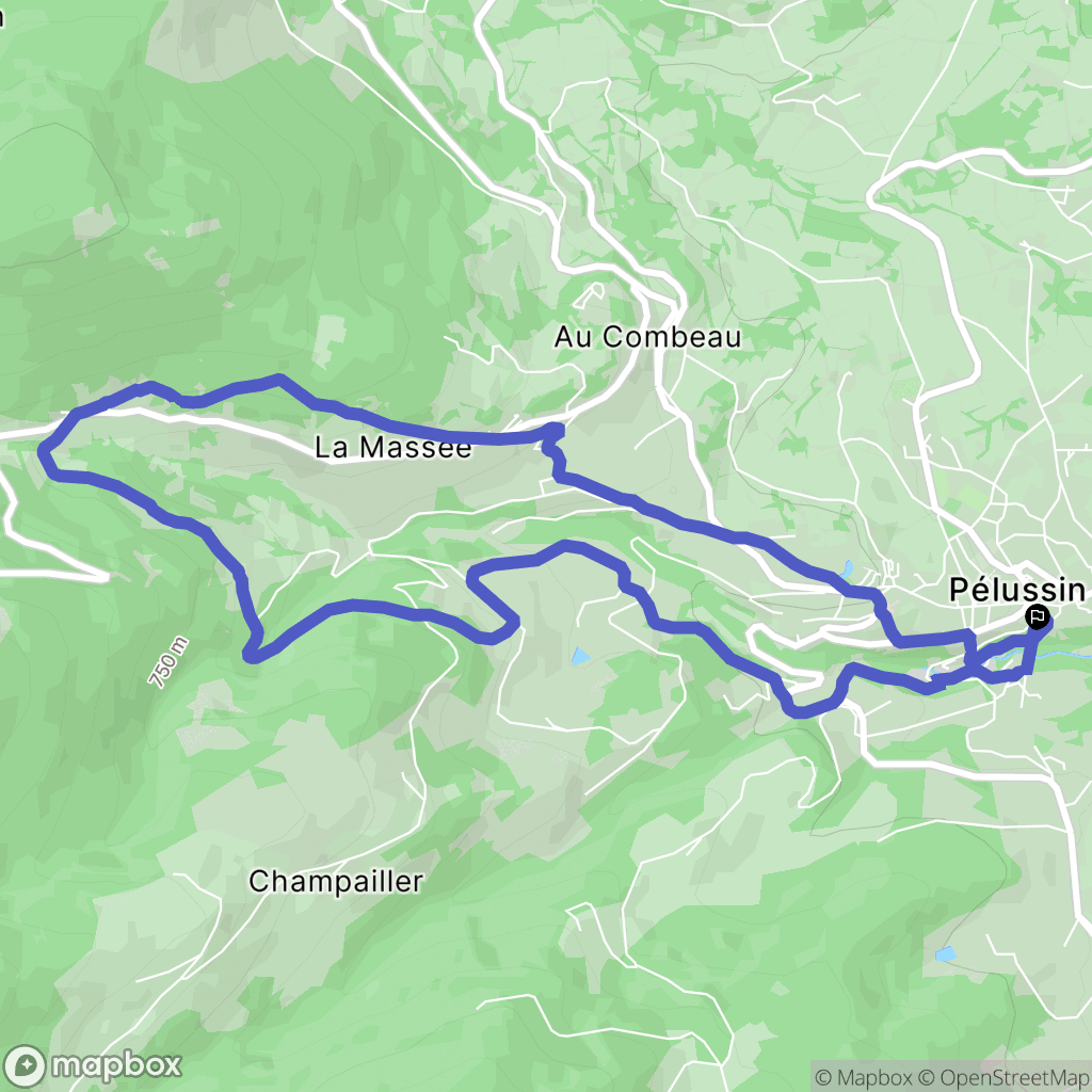 Pélussin : carte du parcours de randonnée - France