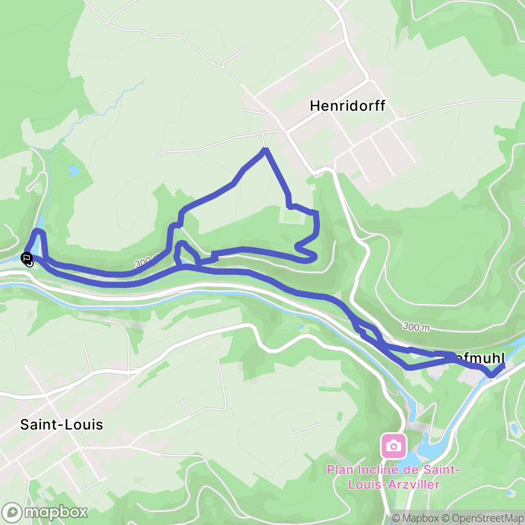 Henridorff : carte du parcours de randonnée - France
