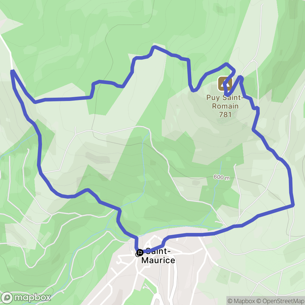Saint-Maurice : carte du parcours de randonnée - France