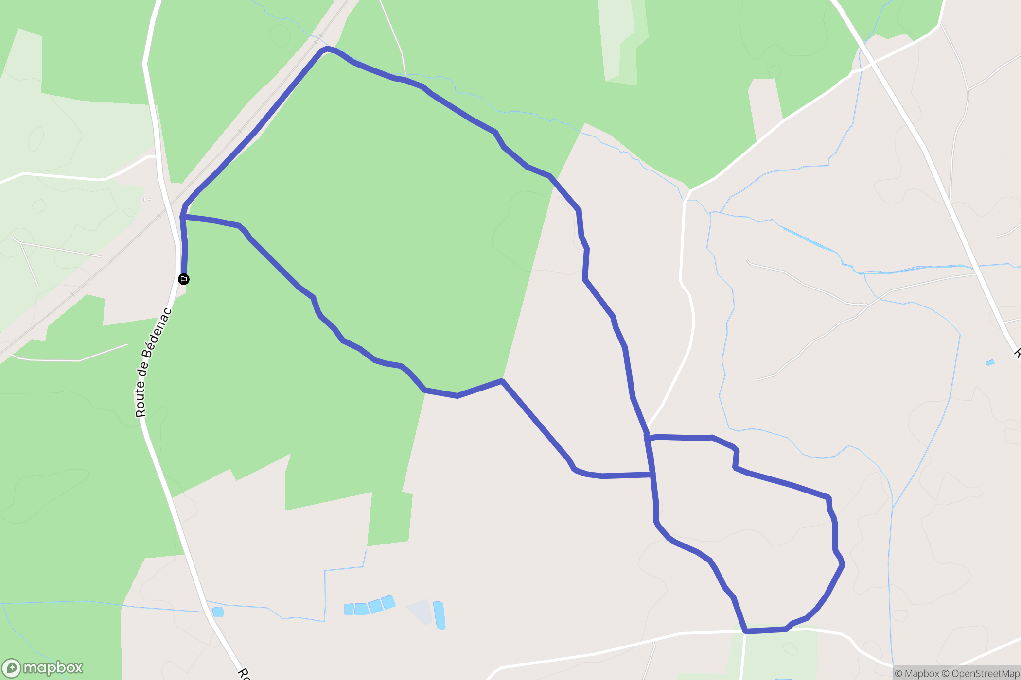 Lapouyade : carte du parcours de randonnée - France