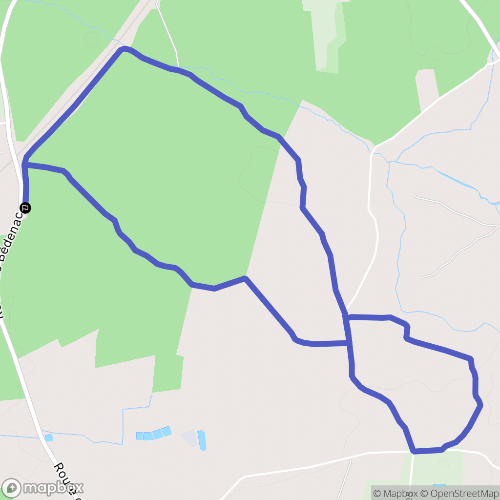 Lapouyade : carte du parcours de randonnée - France