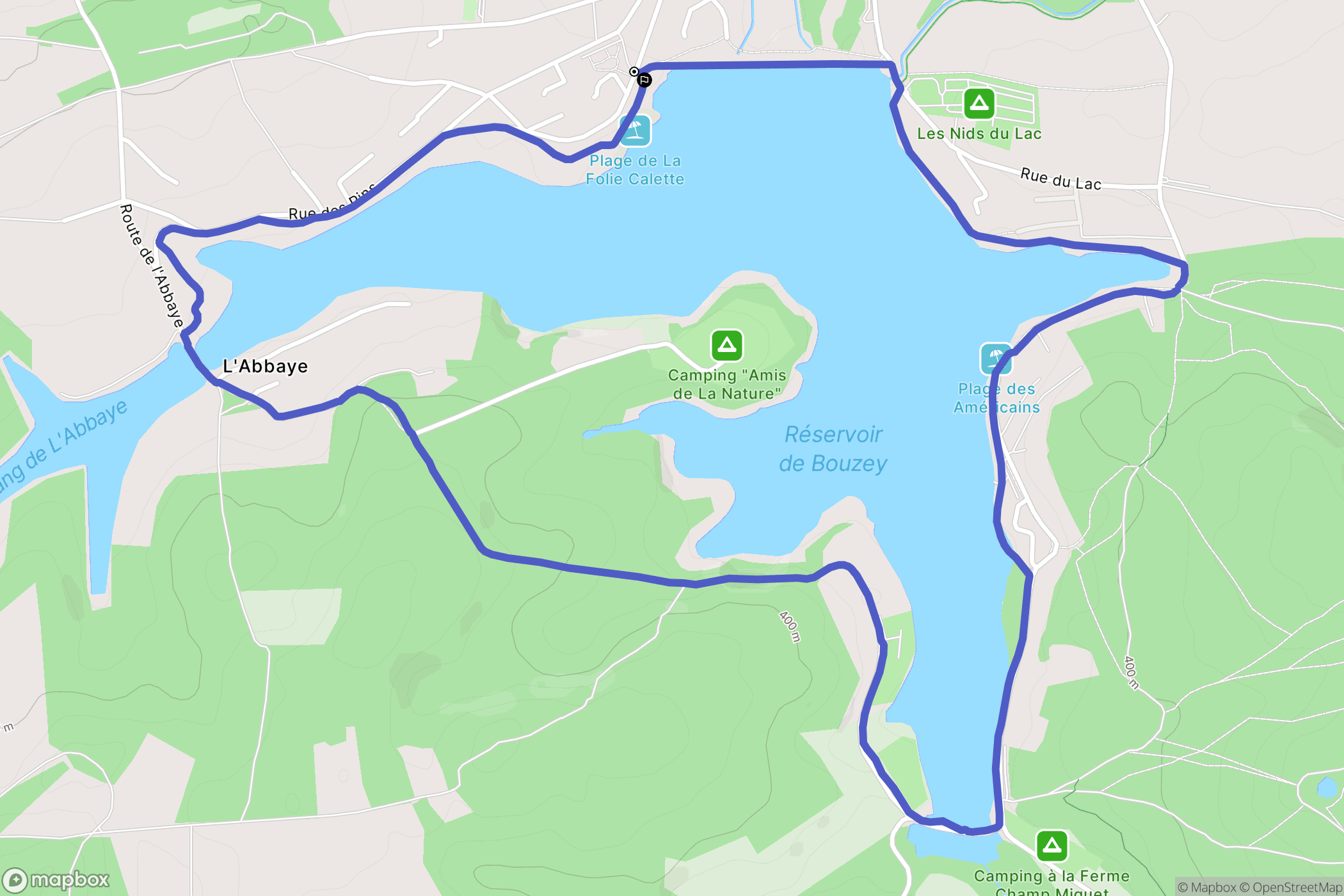 Chaumousey : carte du parcours de randonnée - France