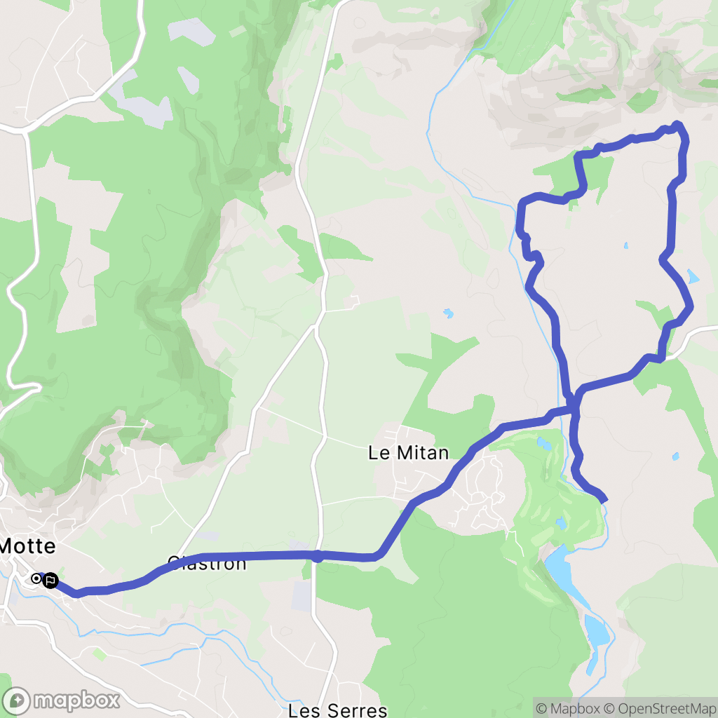 La Motte : carte du parcours de randonnée - France