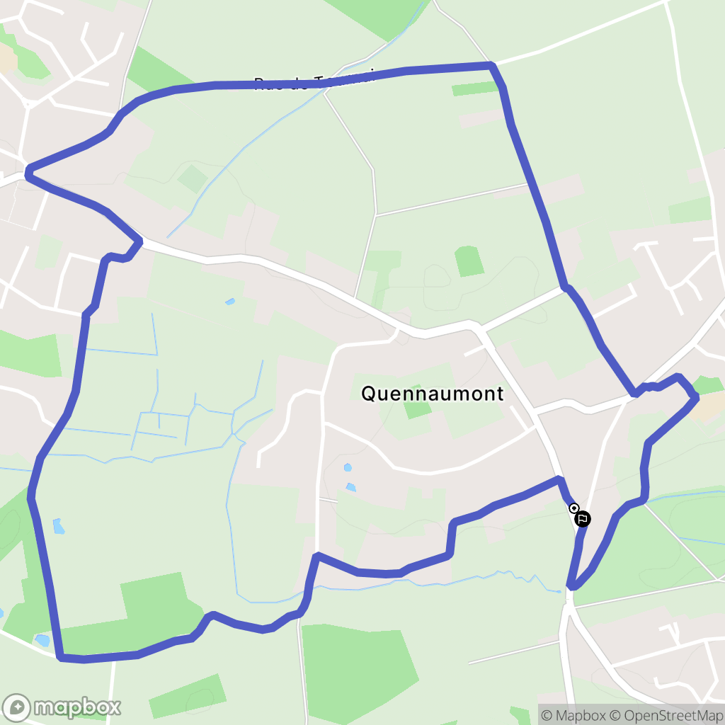 Bourghelles : carte du parcours de randonnée - France