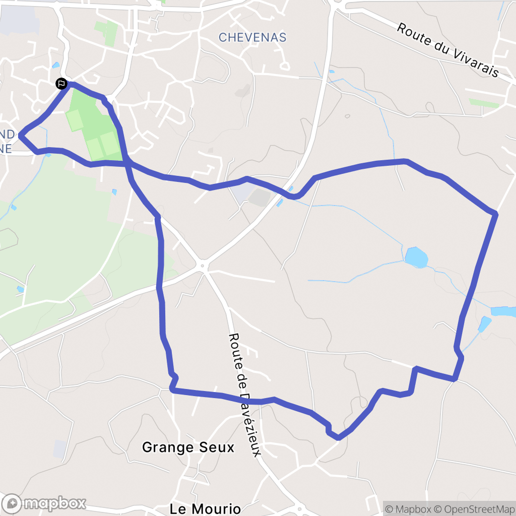 Davézieux : carte du parcours de randonnée - France