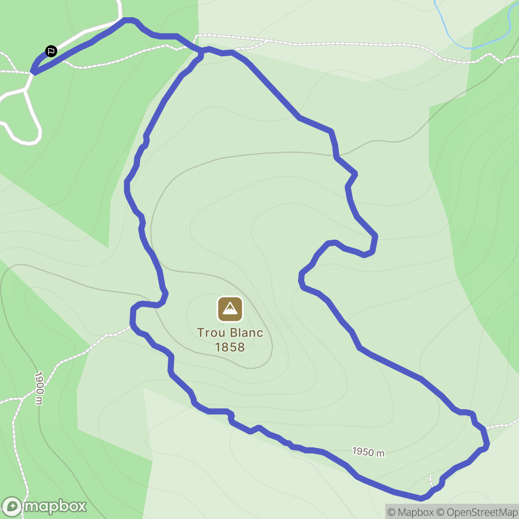 Le Tampon : carte du parcours de randonnée - France
