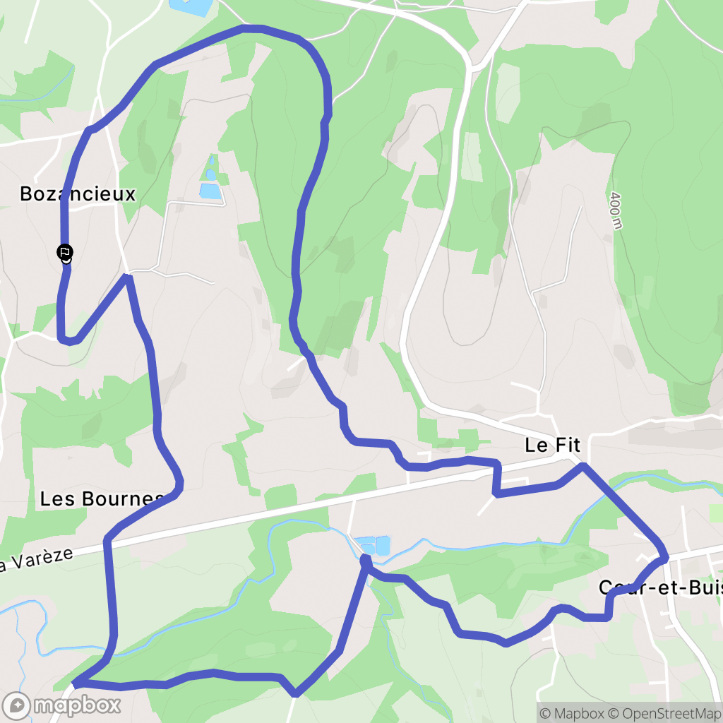 Montseveroux : carte du parcours de randonnée - France