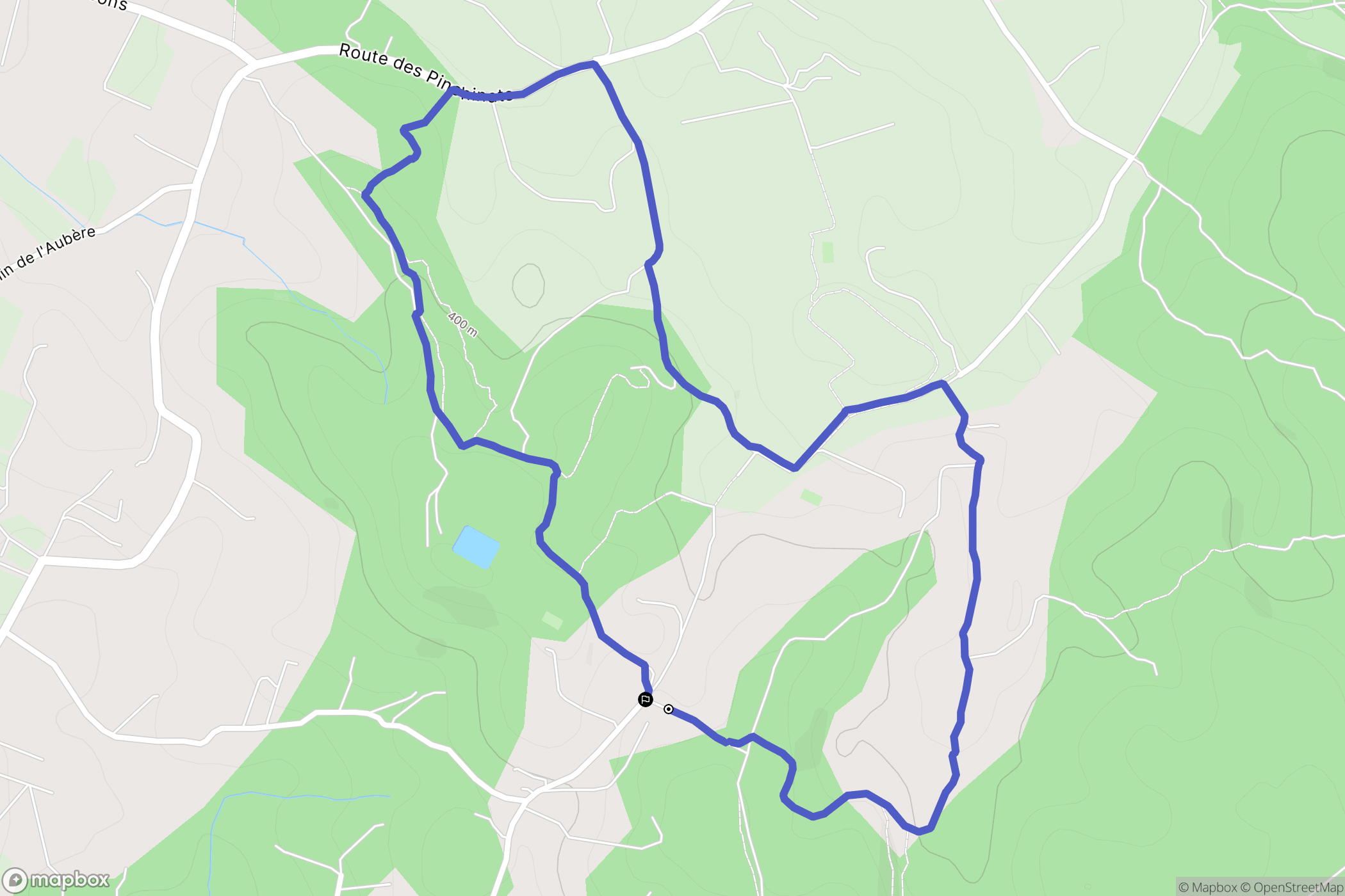 Saint-Marc-Jaumegarde : carte du parcours de randonnée - France