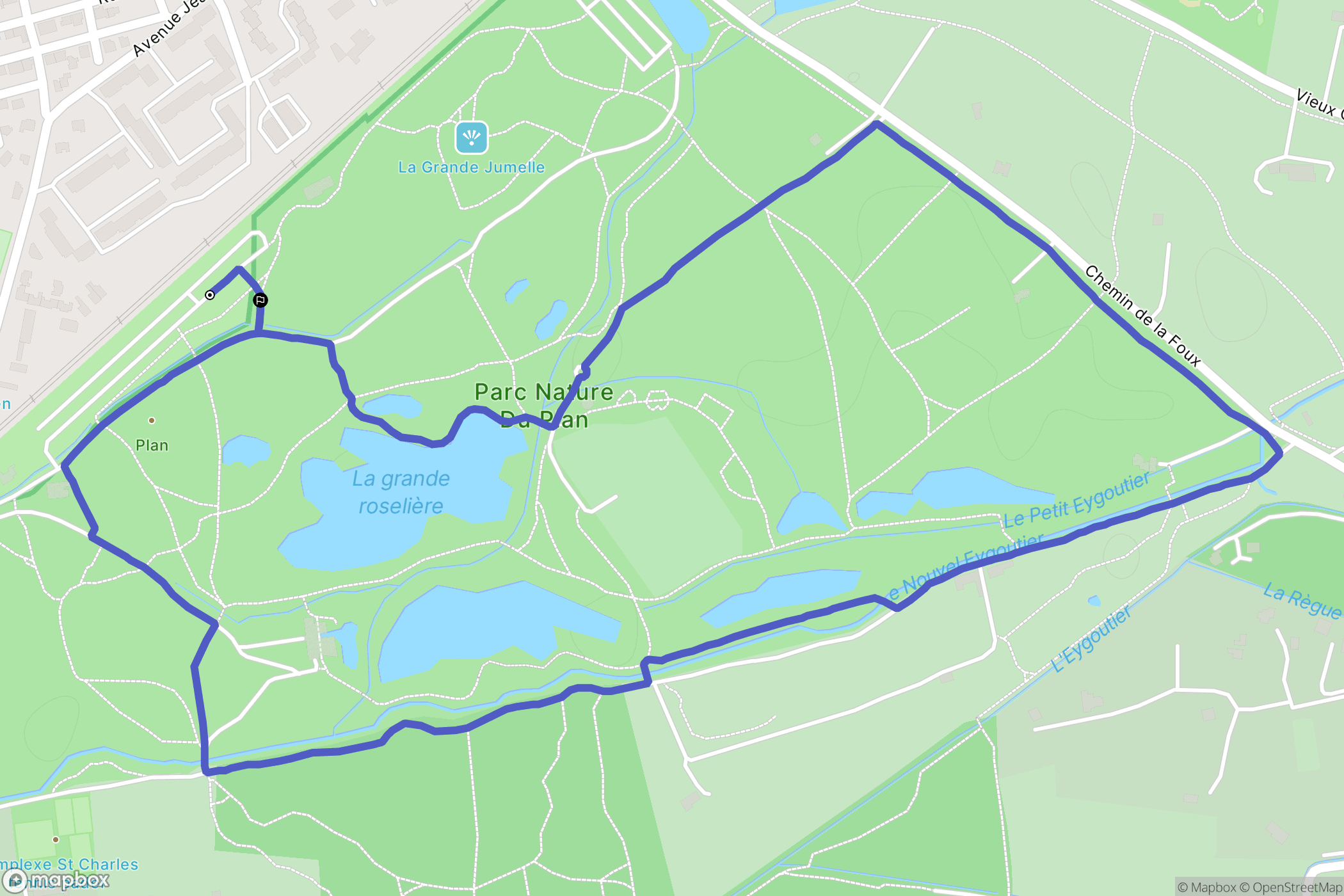La Garde : carte du parcours de randonnée - France