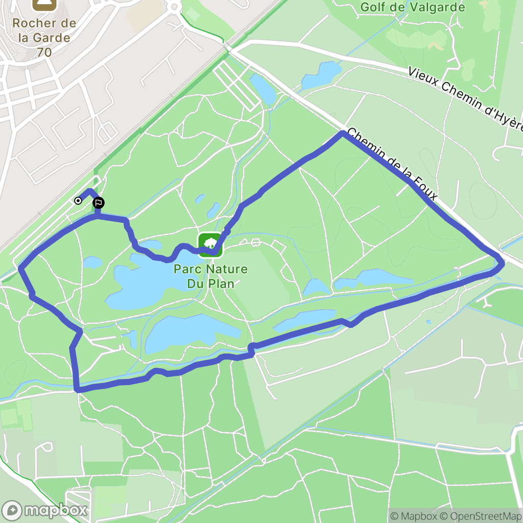 La Garde : carte du parcours de randonnée - France