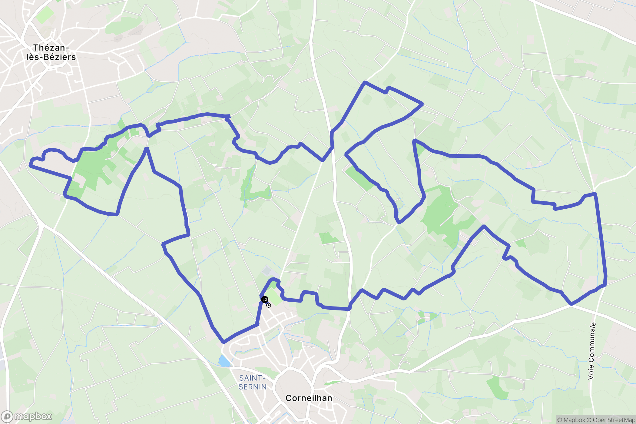 Corneilhan : carte du parcours de randonnée - France