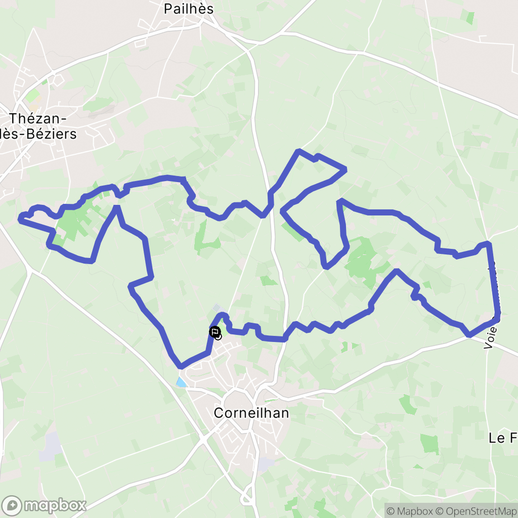 Corneilhan : carte du parcours de randonnée - France