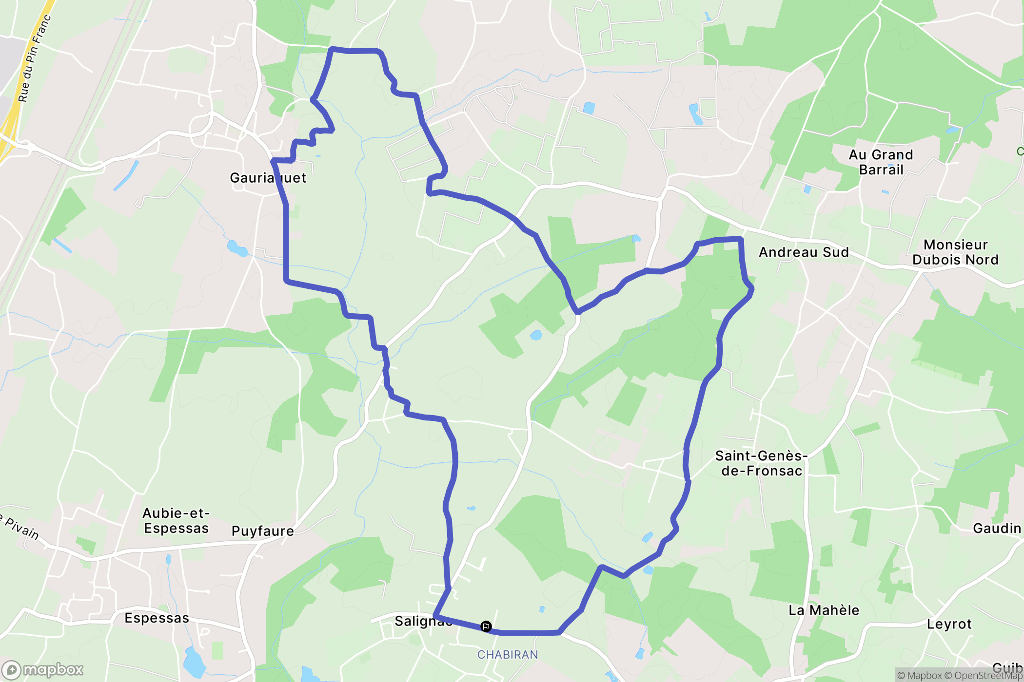 Val-de-Virvée : carte du parcours de randonnée - France