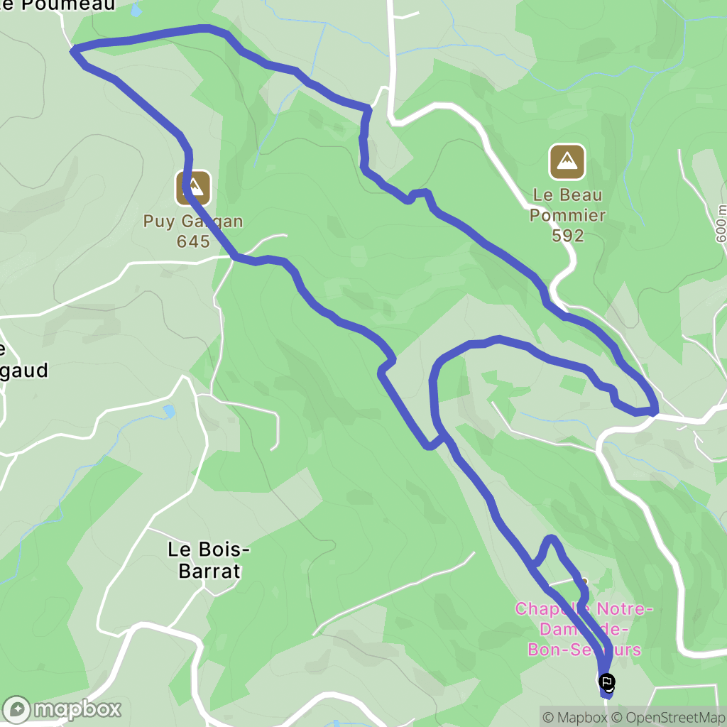 Saint-Gilles-les-Forêts : carte du parcours de randonnée - France