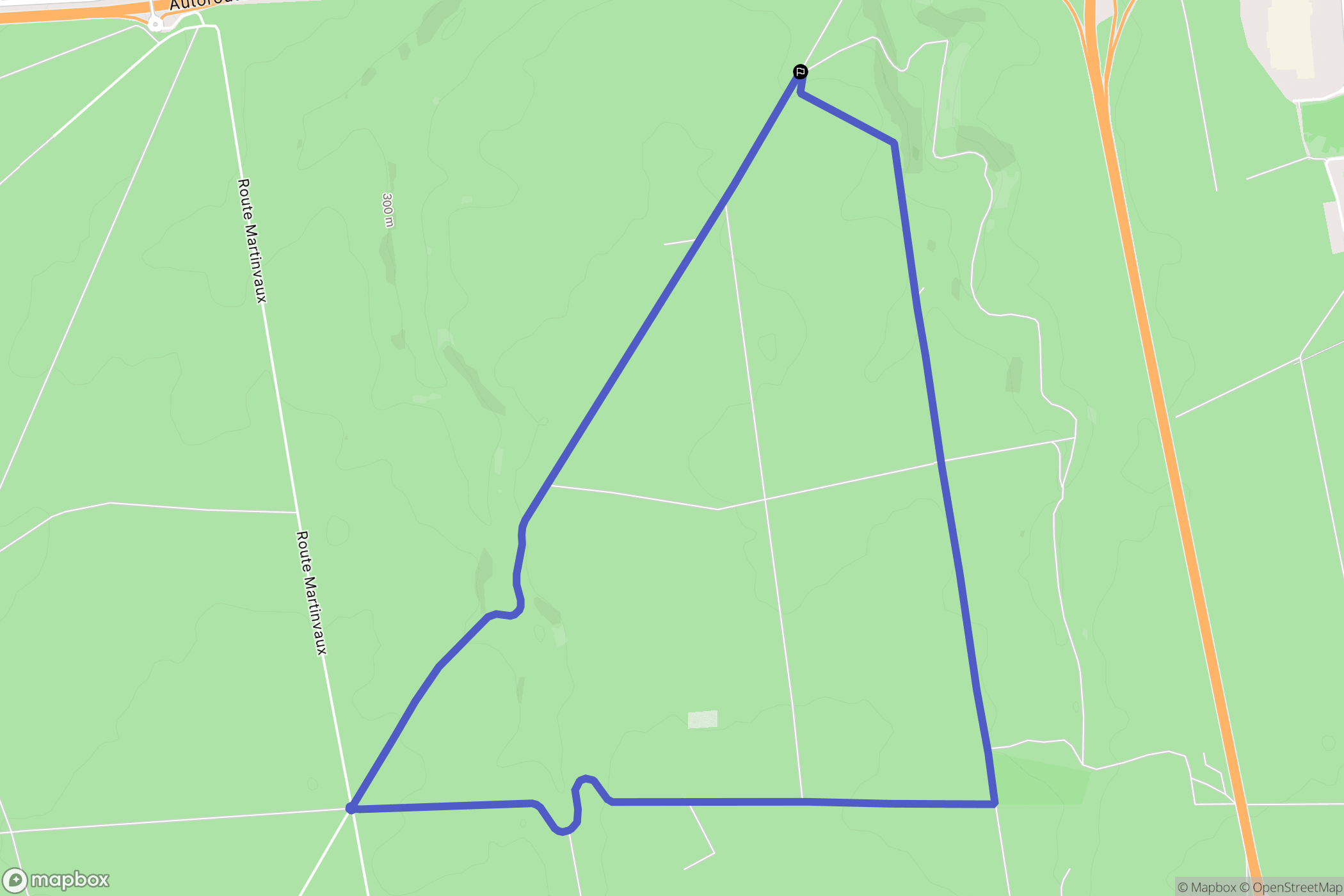 Laxou : carte du parcours de randonnée - France