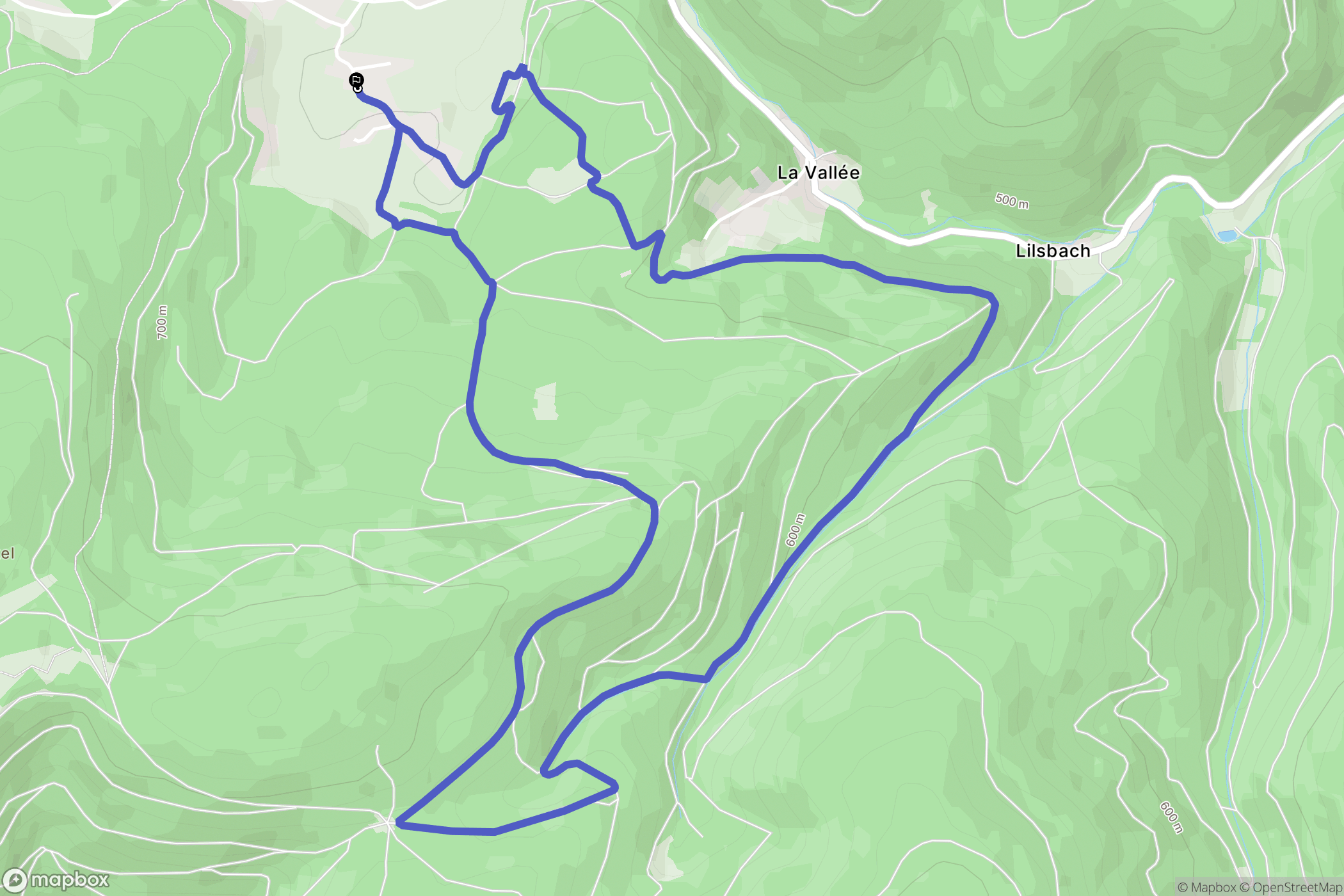 Le Hohwald : carte du parcours de randonnée - France