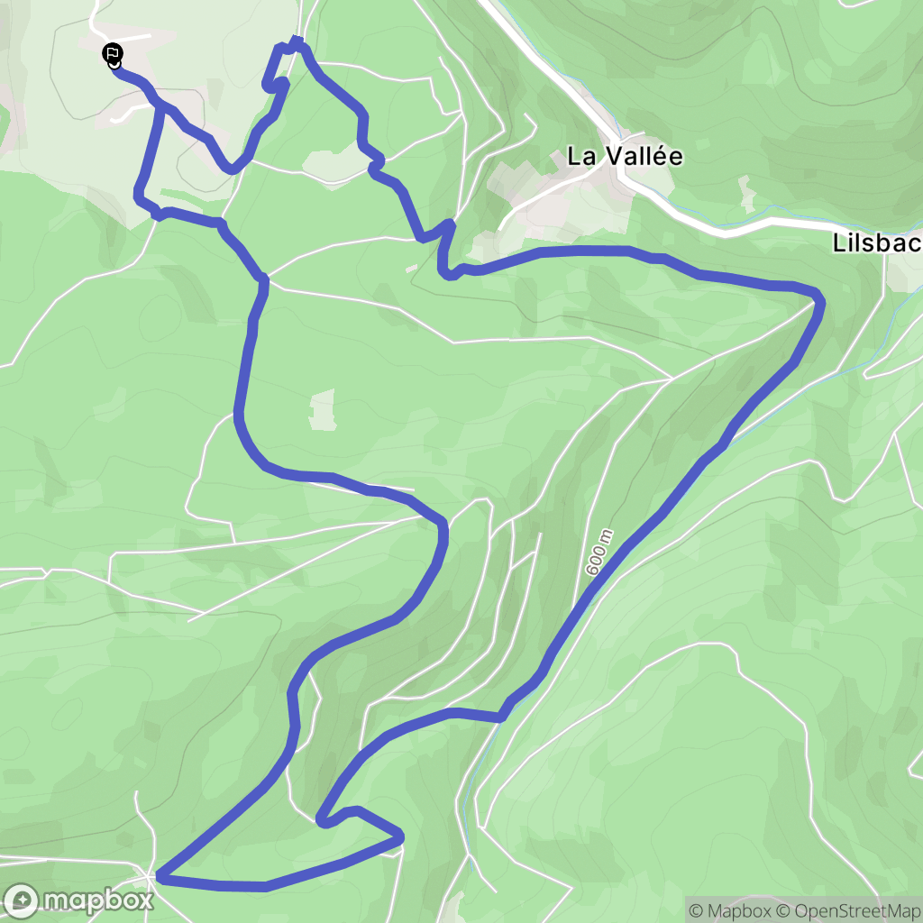 Le Hohwald : carte du parcours de randonnée - France