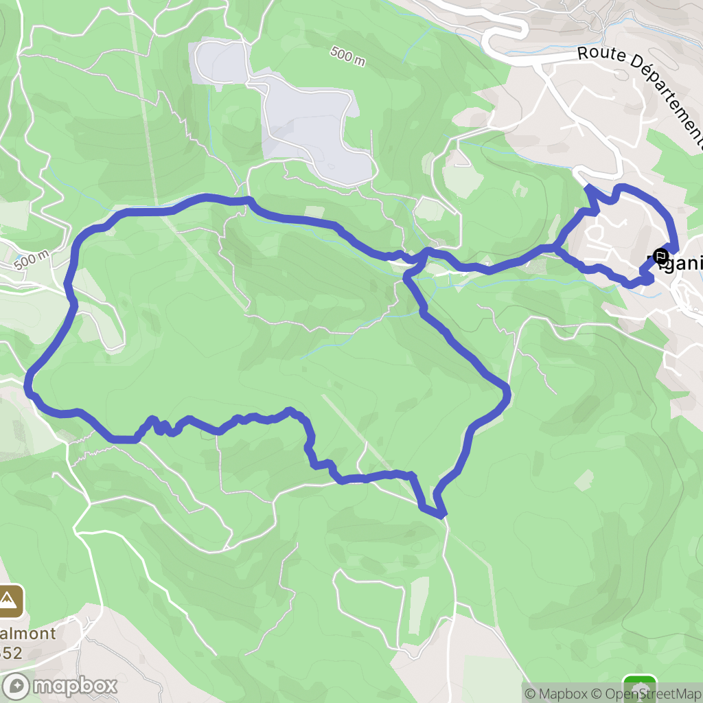 Figanières : carte du parcours de randonnée - France