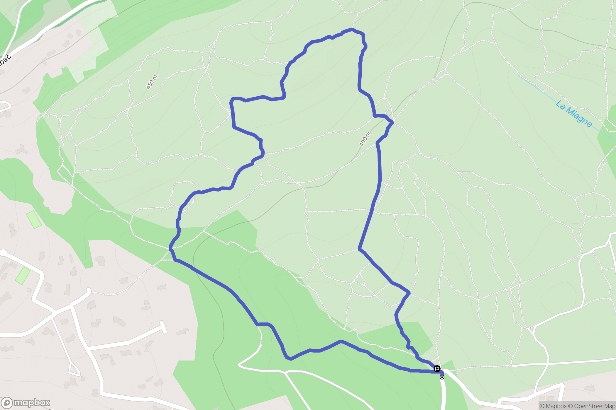 Châteauneuf-Grasse : carte du parcours de randonnée - France