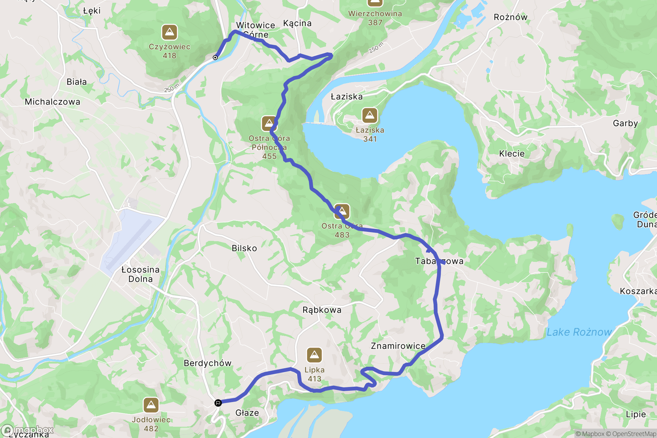 Witowice Górne: mapa trasy - Poland