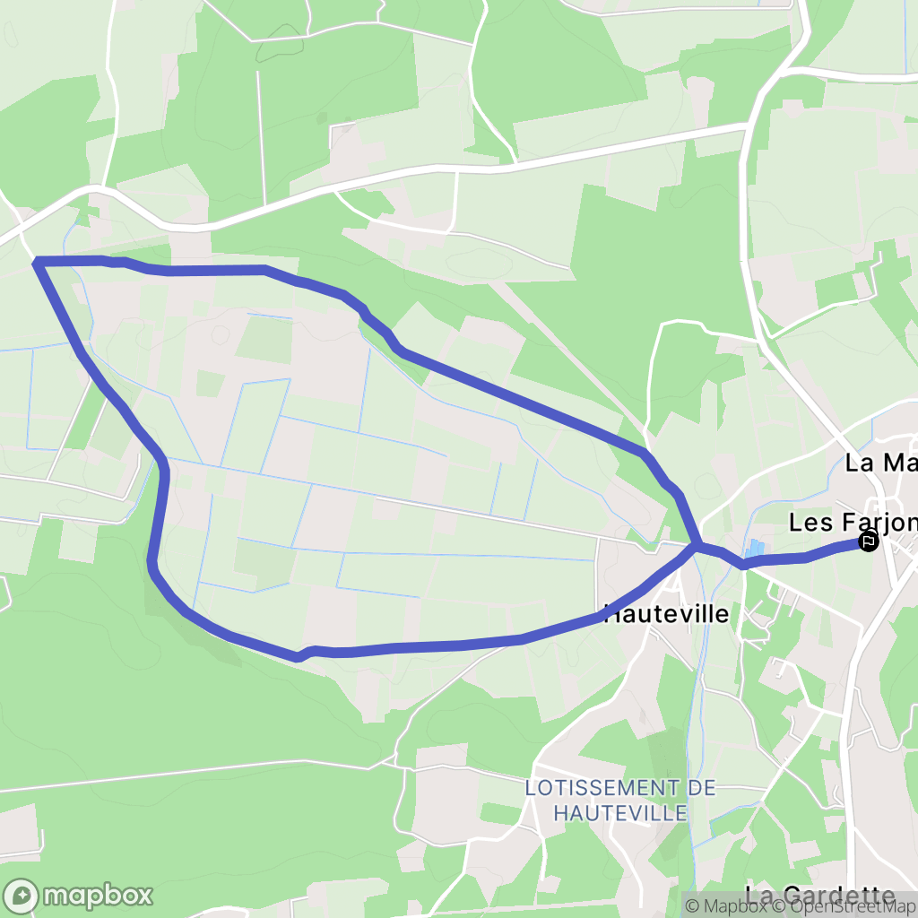 Uchaux : carte du parcours de randonnée - France