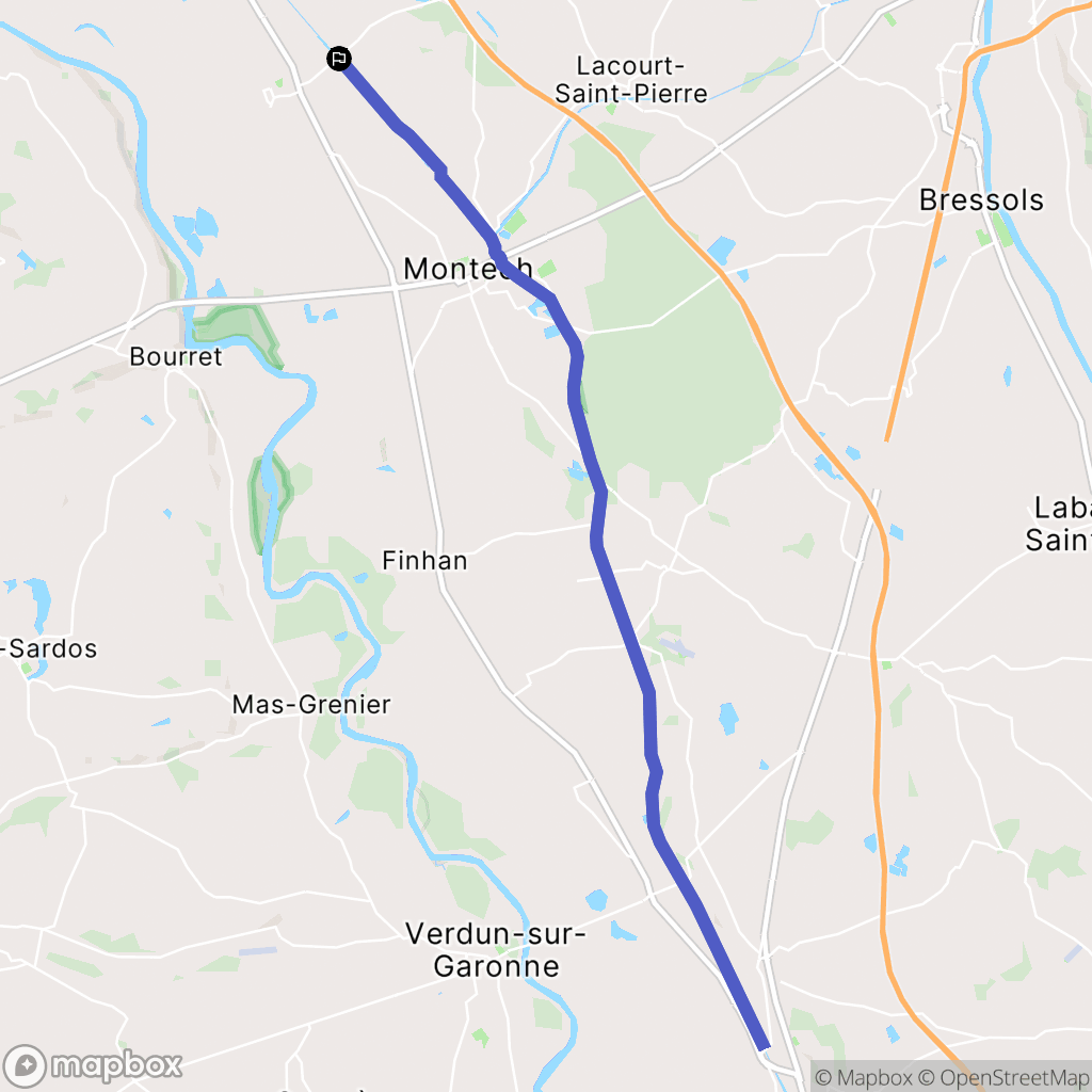 Escatalens : carte du parcours de randonnée - France