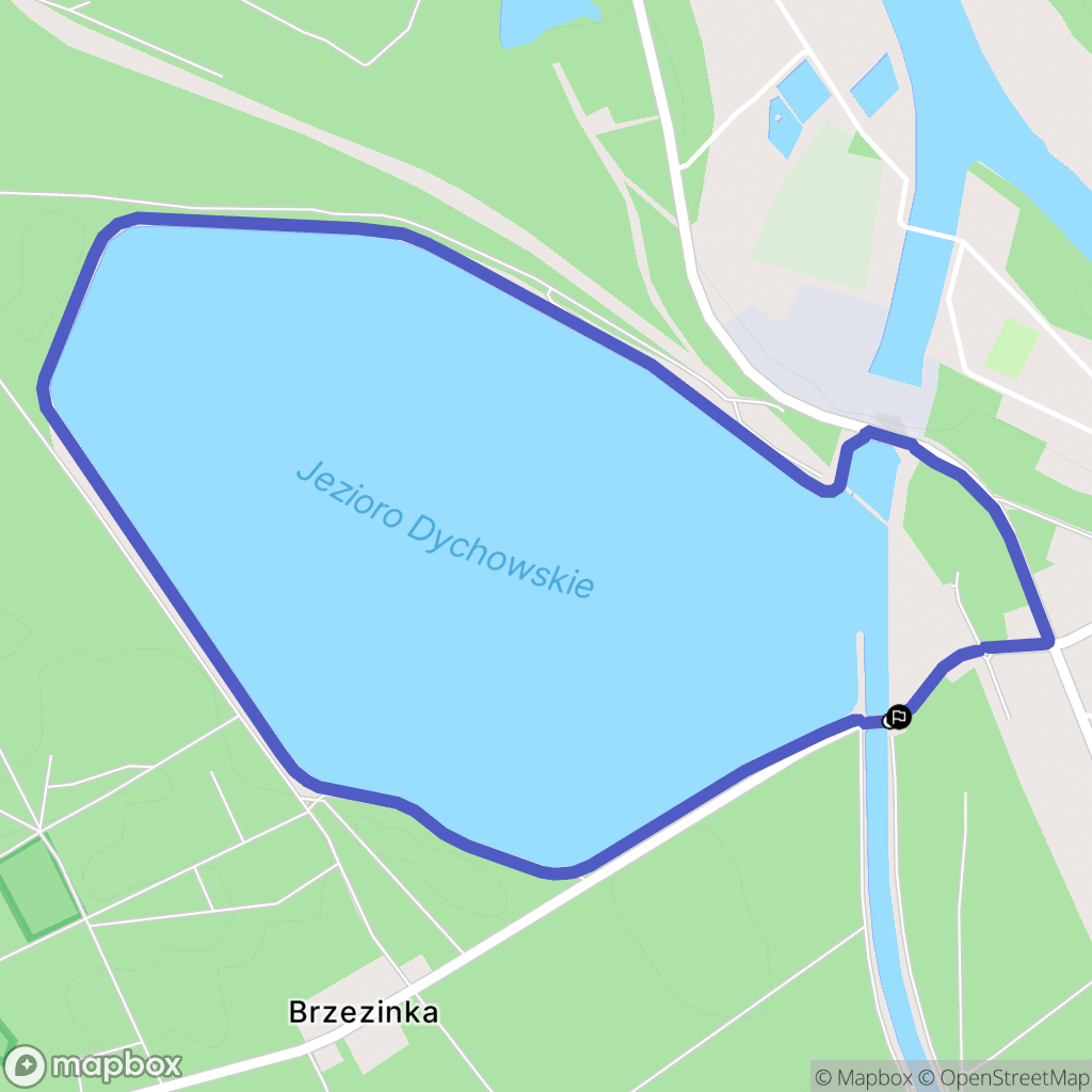 Dychów: mapa trasy - Poland