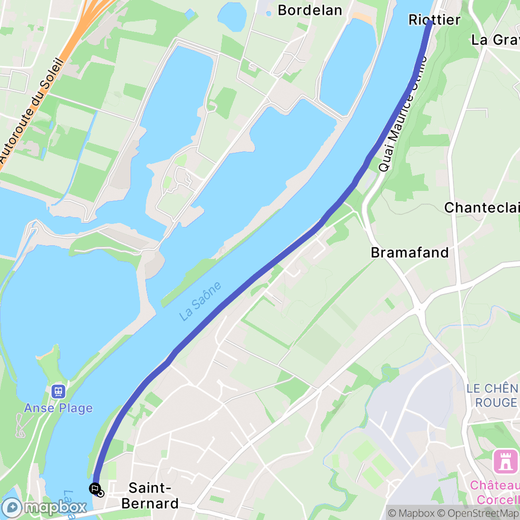 Saint-Bernard : carte du parcours de randonnée - France