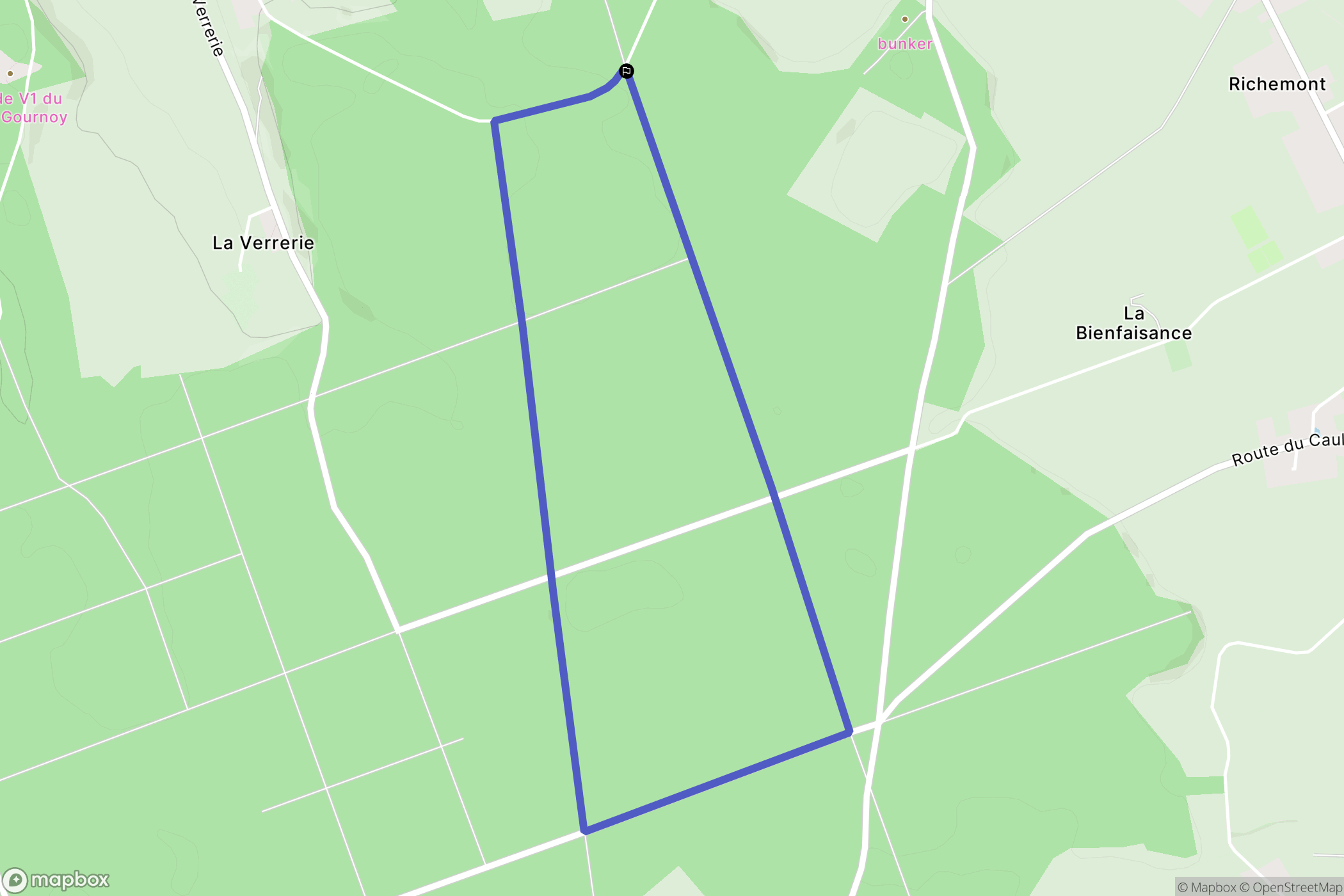 Saint-Léger-aux-Bois : carte du parcours de randonnée - France