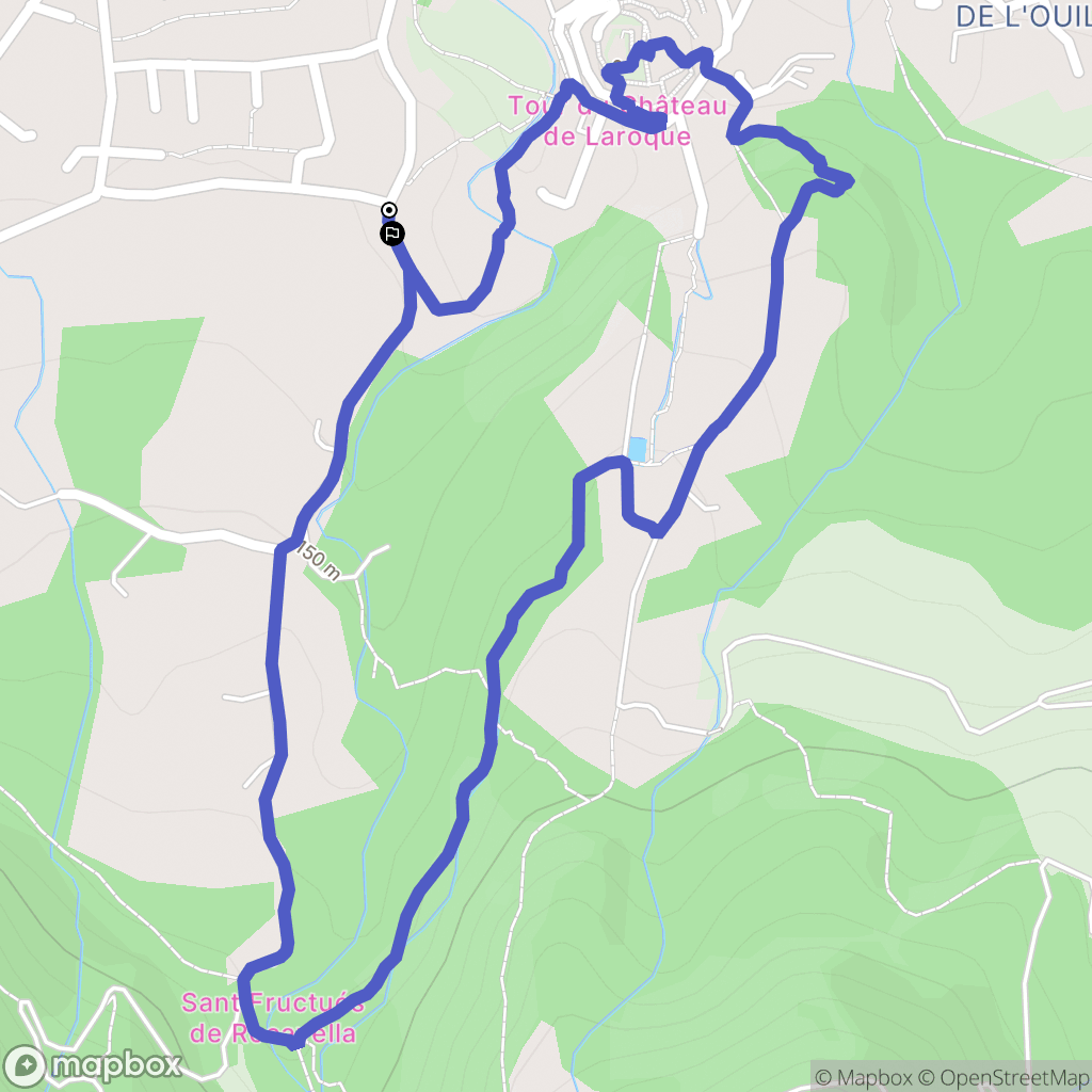 Laroque-des-Albères : carte du parcours de randonnée - France
