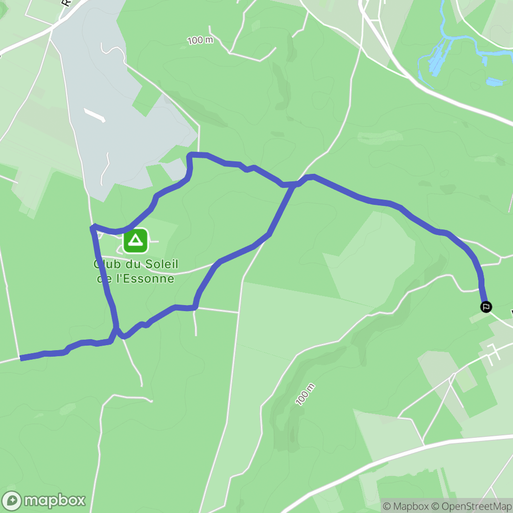 Vayres-sur-Essonne : carte du parcours de randonnée - France