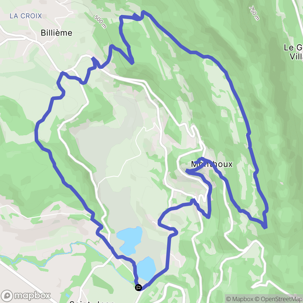 Saint-Jean-de-Chevelu : carte du parcours de randonnée - France