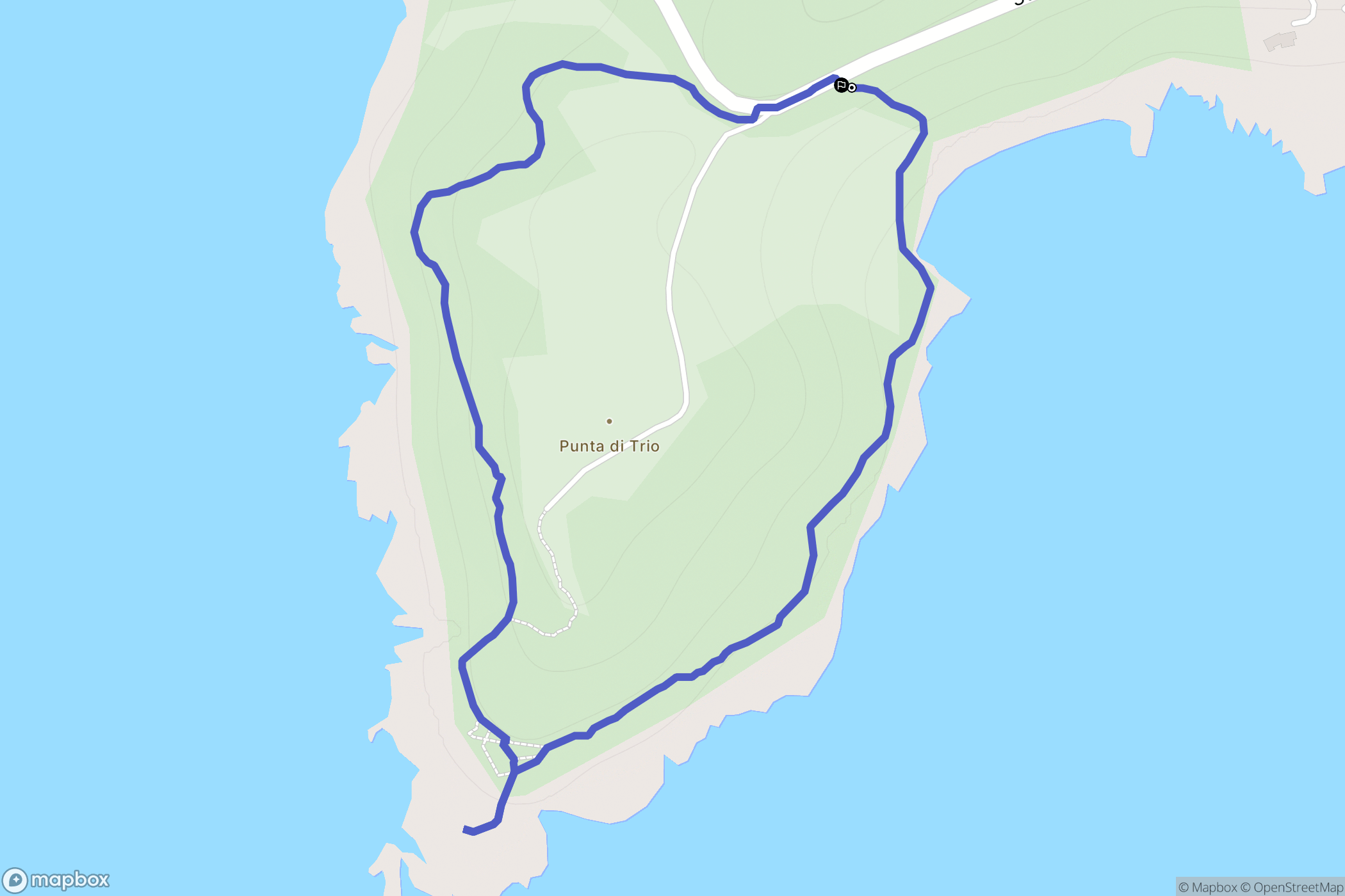Vico : carte du parcours de randonnée - France
