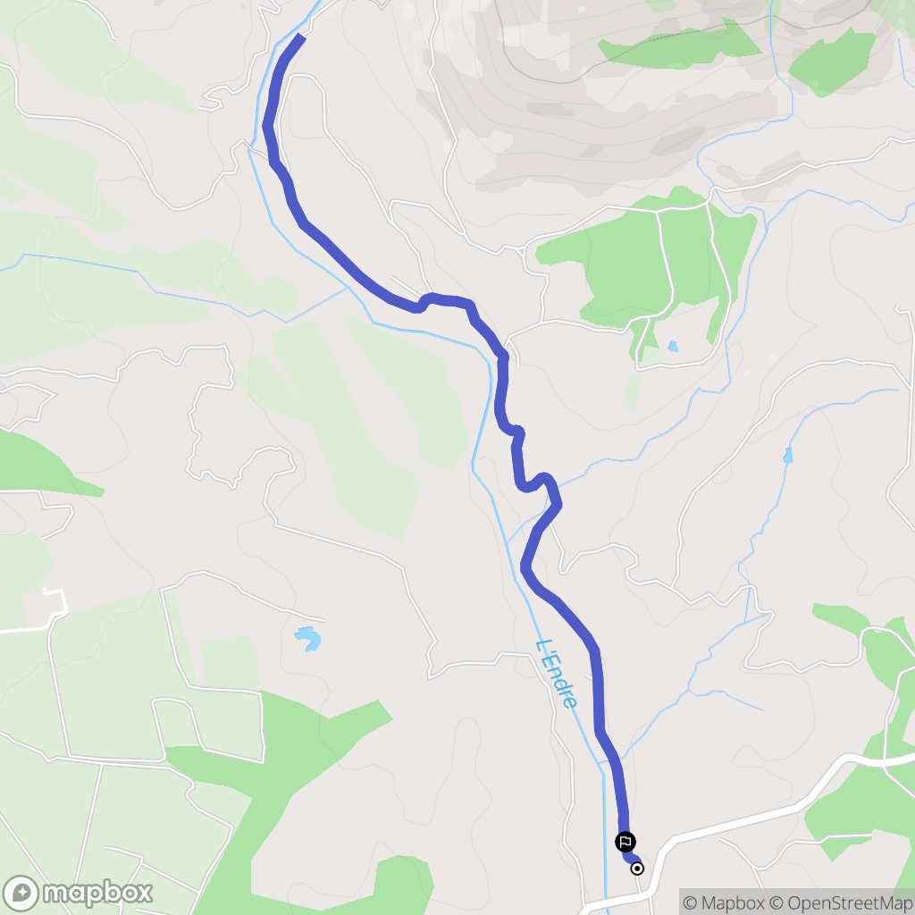La Motte : carte du parcours de randonnée - France