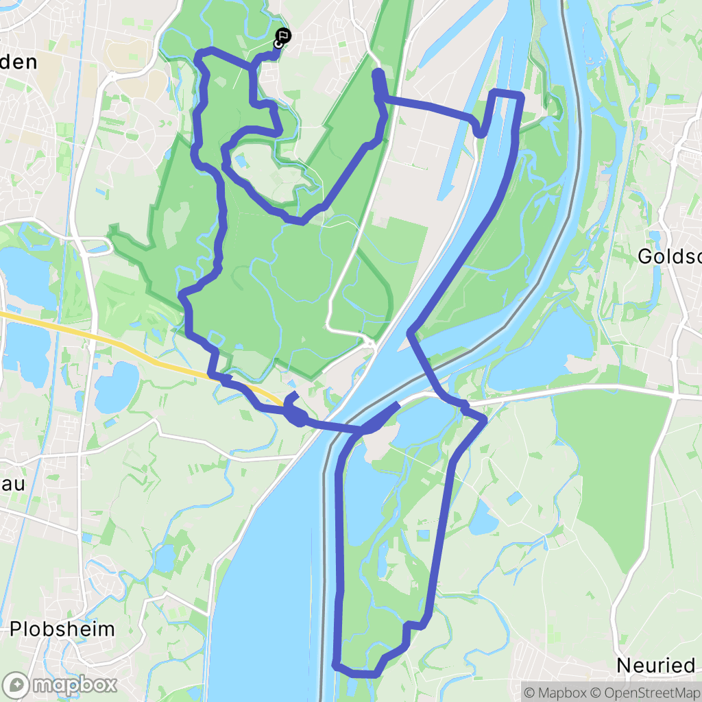Strasbourg : carte du parcours de randonnée - France