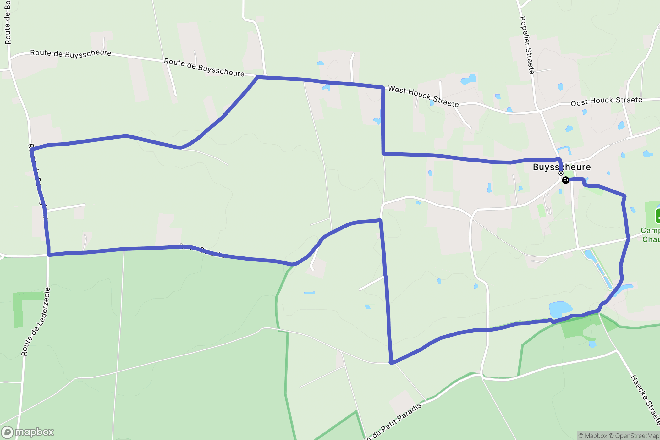 Buysscheure : carte du parcours de randonnée - France