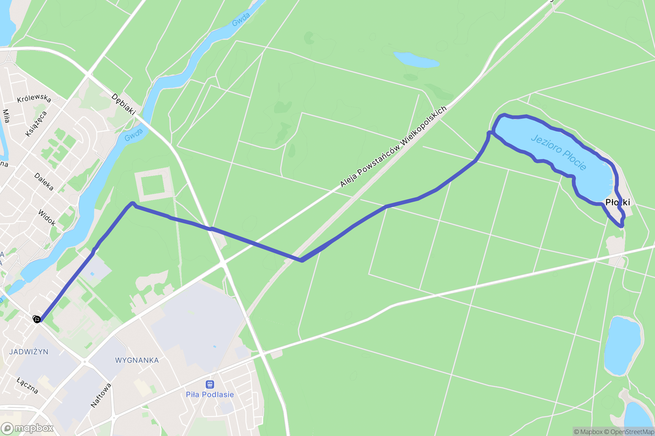 Piła: mapa trasy - Poland