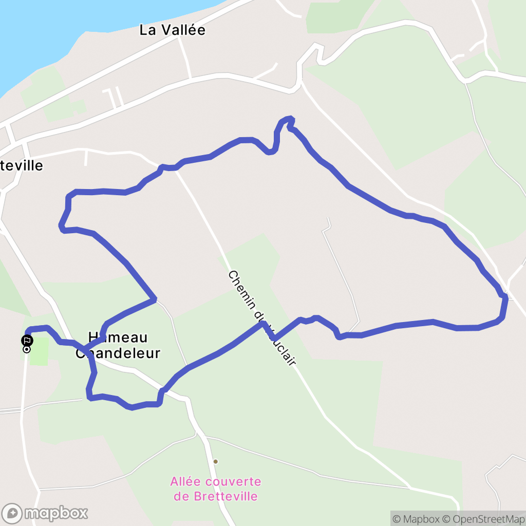 Bretteville : carte du parcours de randonnée - France