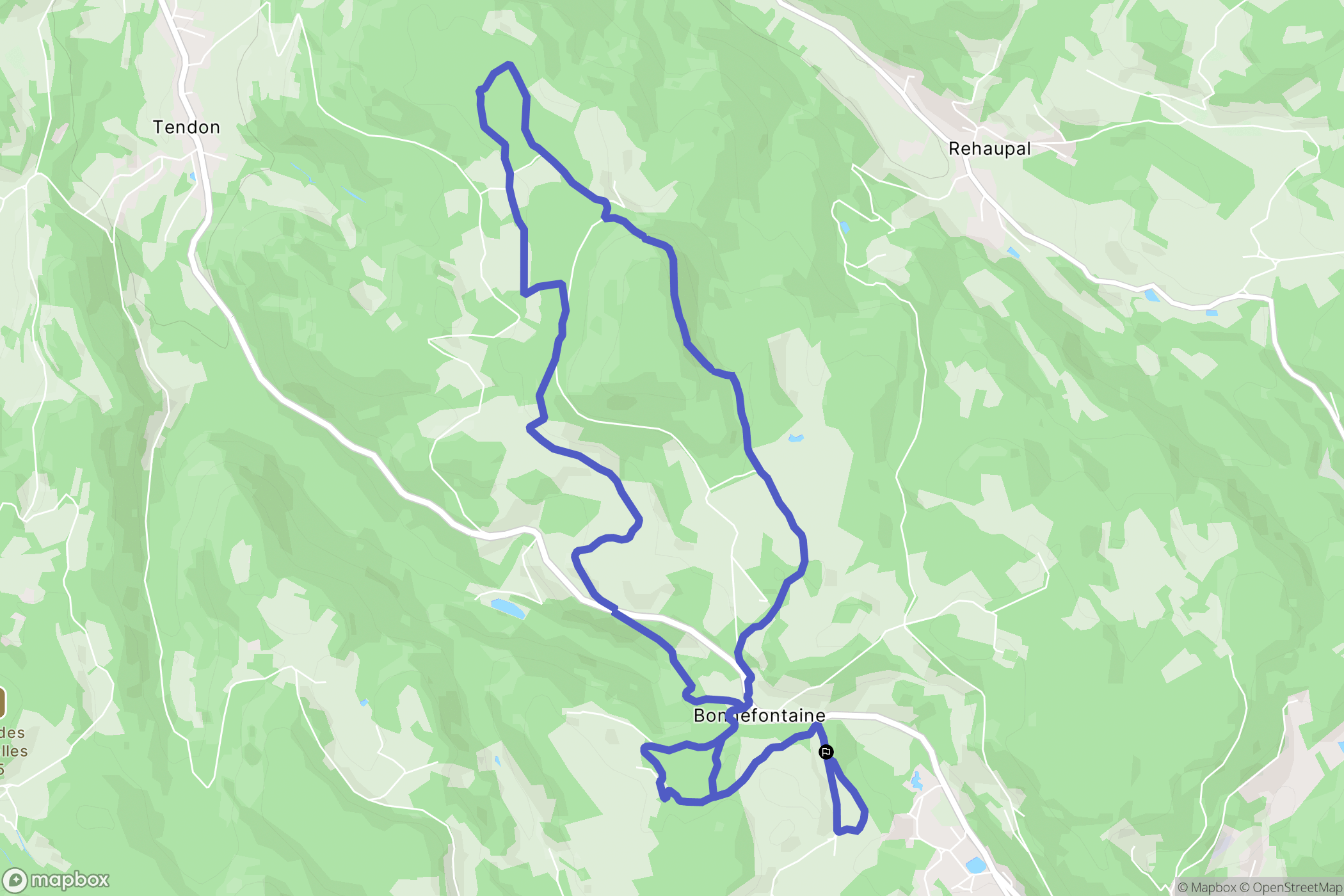 Le Tholy : carte du parcours de randonnée - France