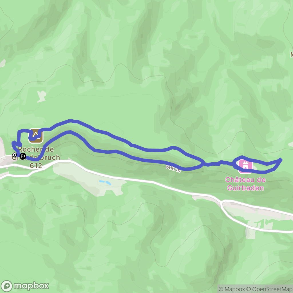 Grendelbruch : carte du parcours de randonnée - France