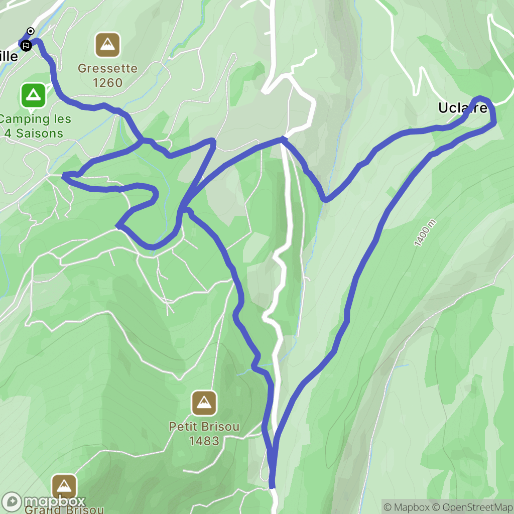 Gresse-en-Vercors : carte du parcours de randonnée - France