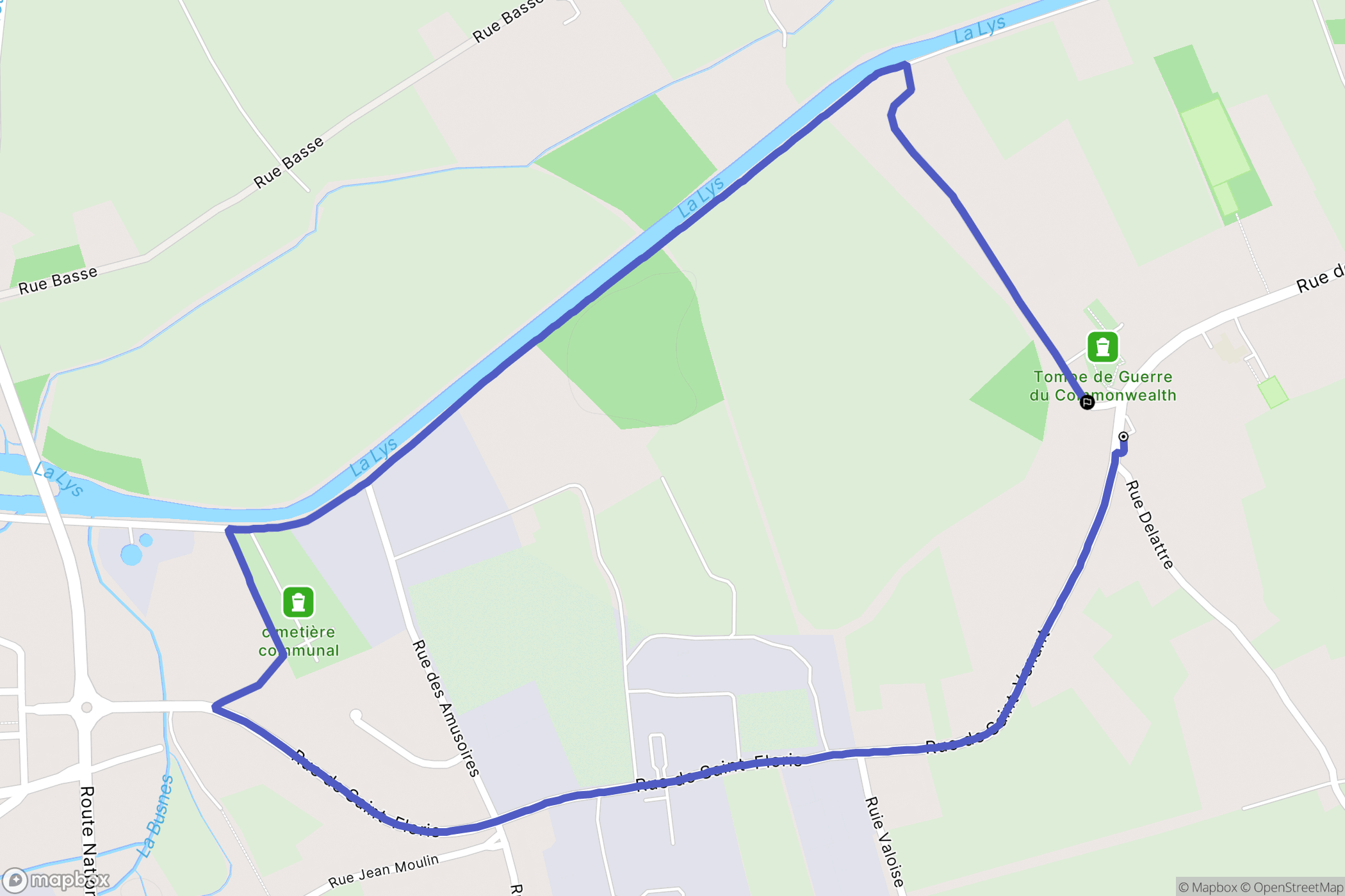 Saint-Floris : carte du parcours de randonnée - France