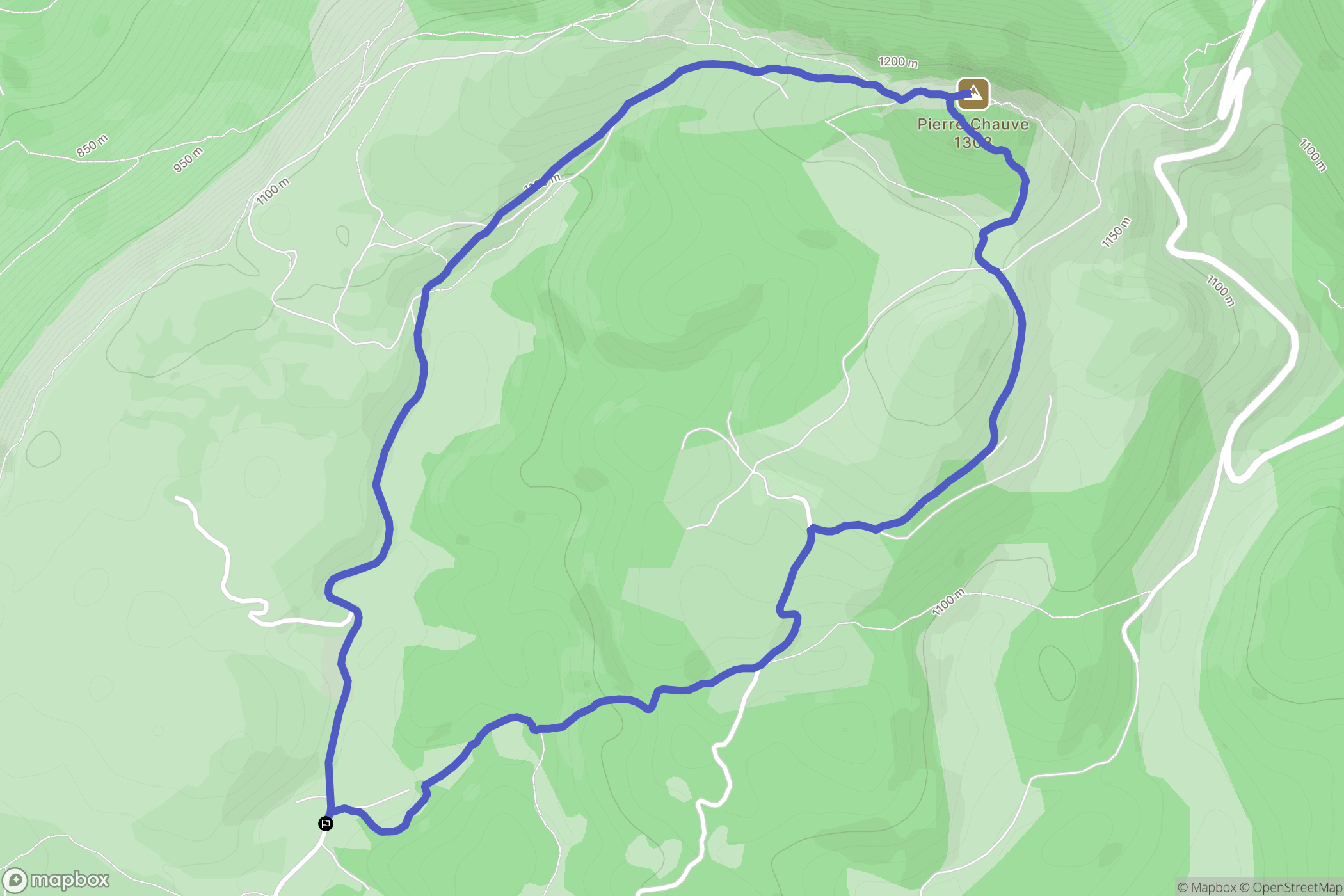 Léoncel : carte du parcours de randonnée - France