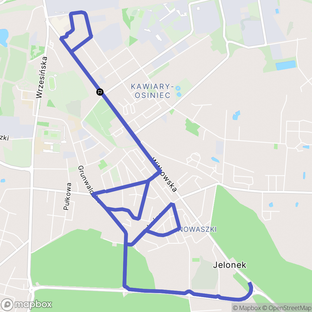 Gniezno: mapa trasy - Poland